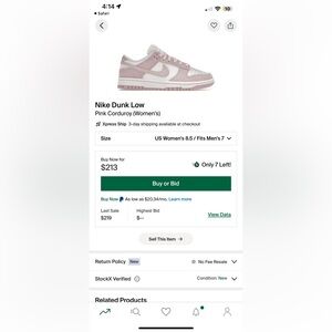 Nuke dunk low ‘Pink Corduroy’